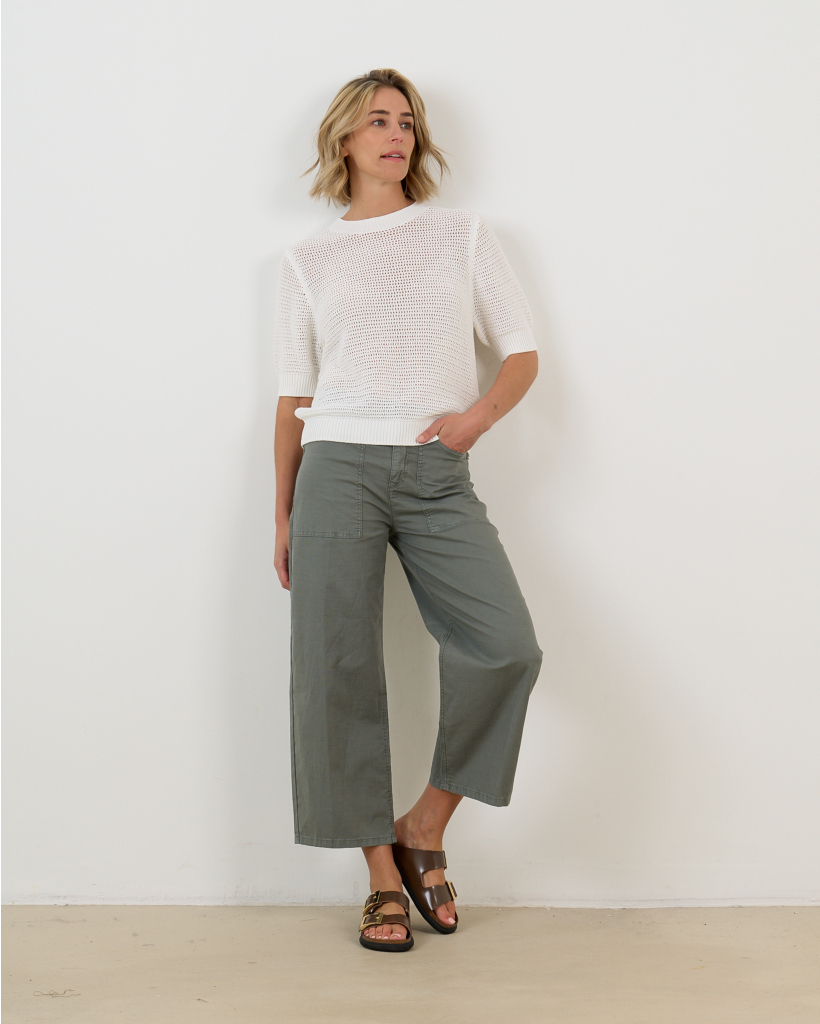 Sanidy Pullover Short Sleeve Off White