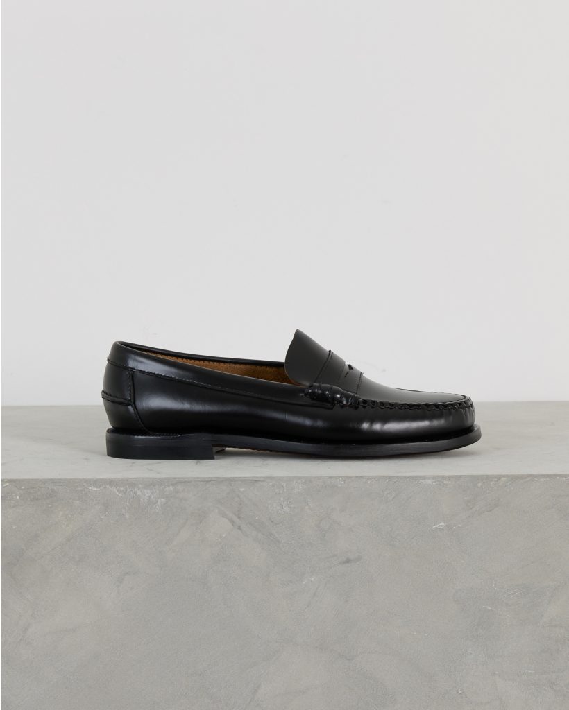 Classic Dan Leather Moccasin Loafer Black