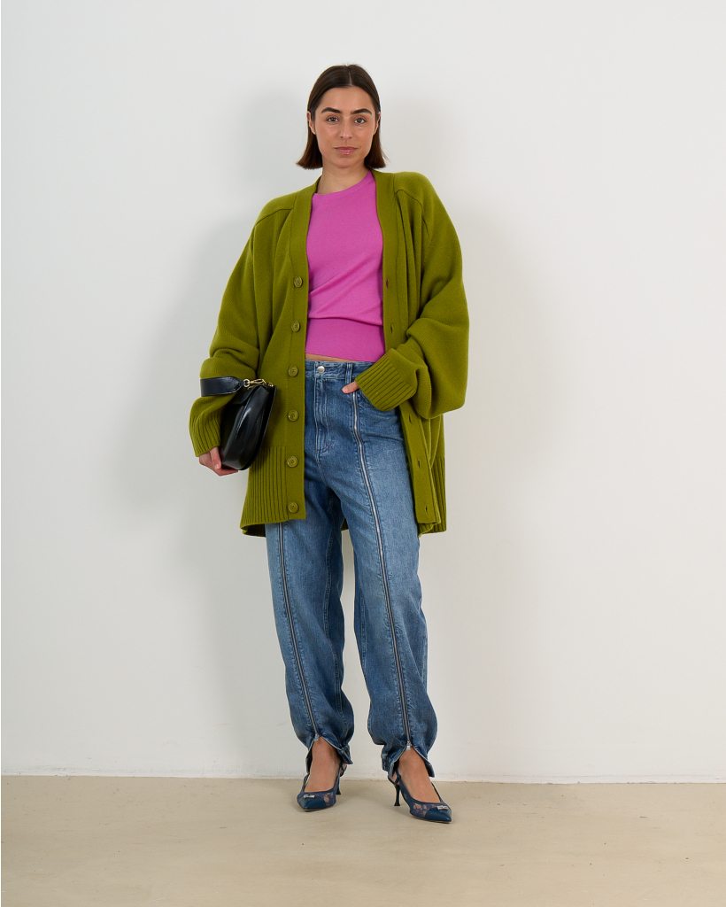 No. 378 Taurus Green Cashmere Cardigan