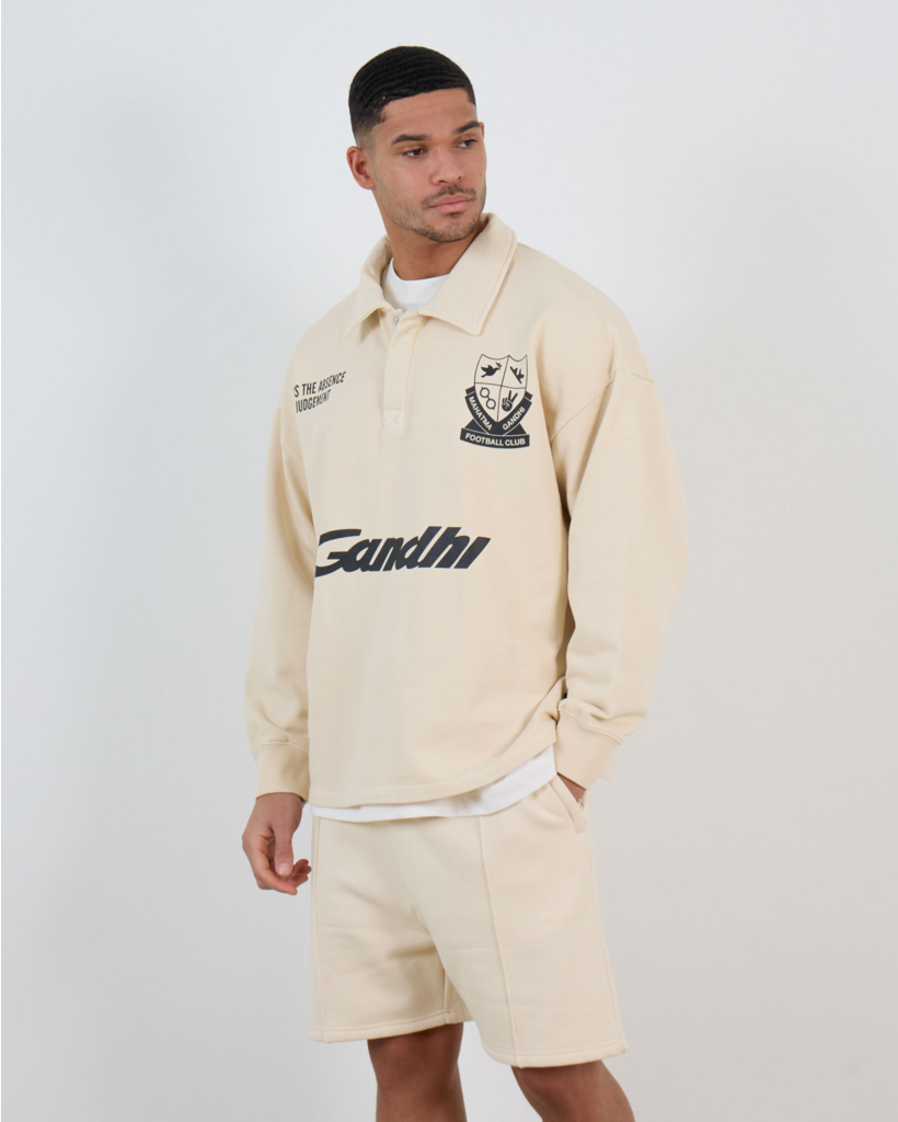 Football Polo Sweater Off-White
