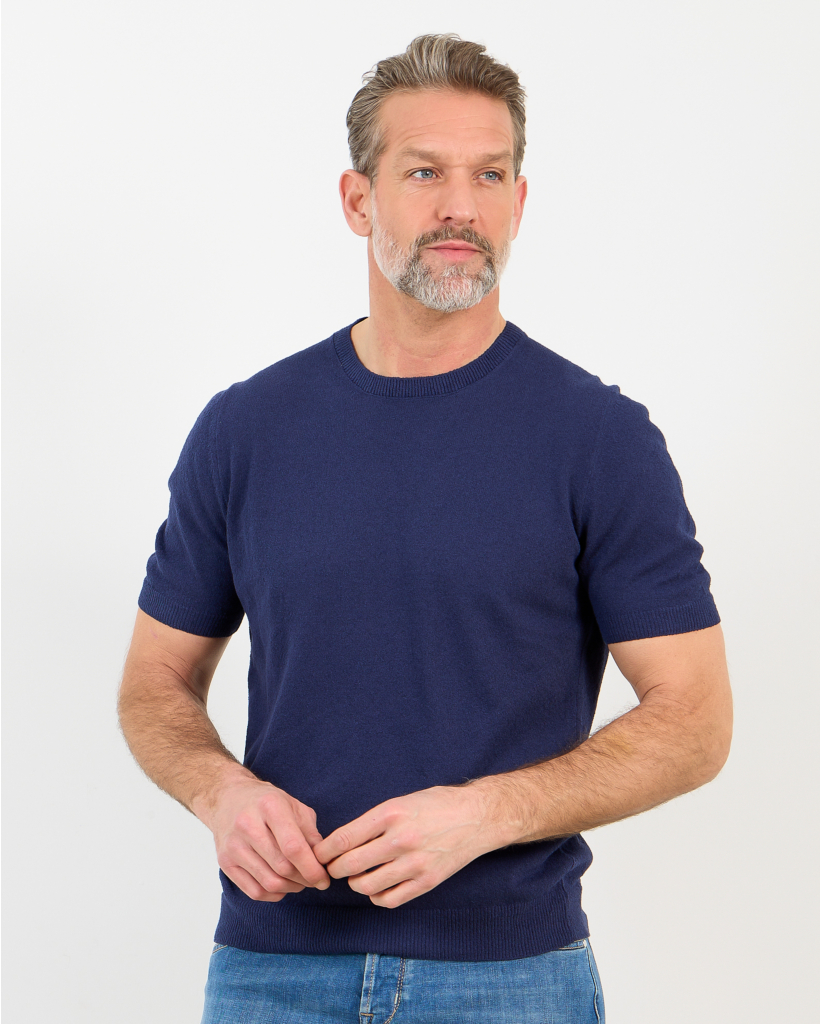 Knit T-Shirt - Royal Navy