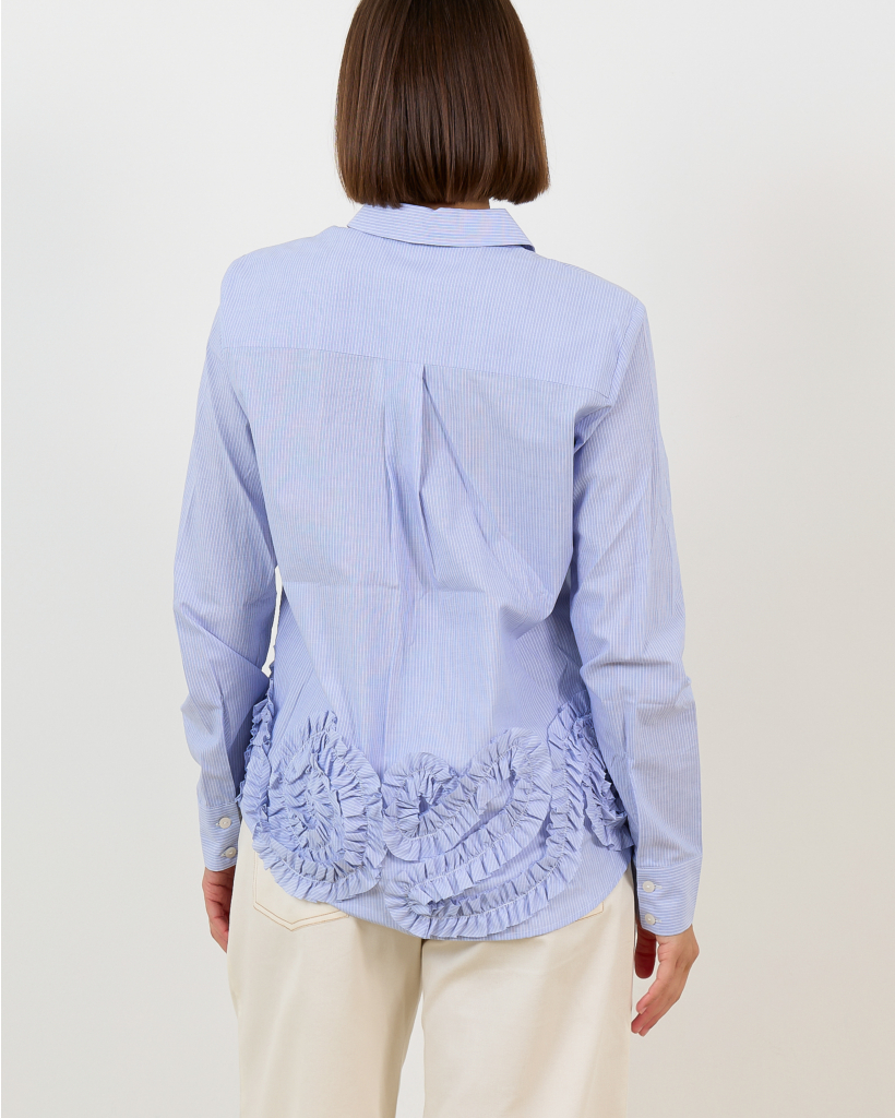 Mariel Blue Striped Blouse
