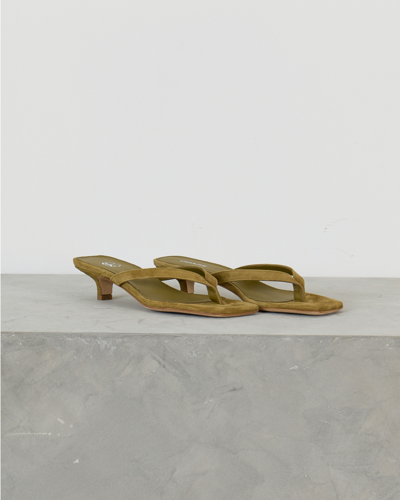 Cora Suede Mule Aloe