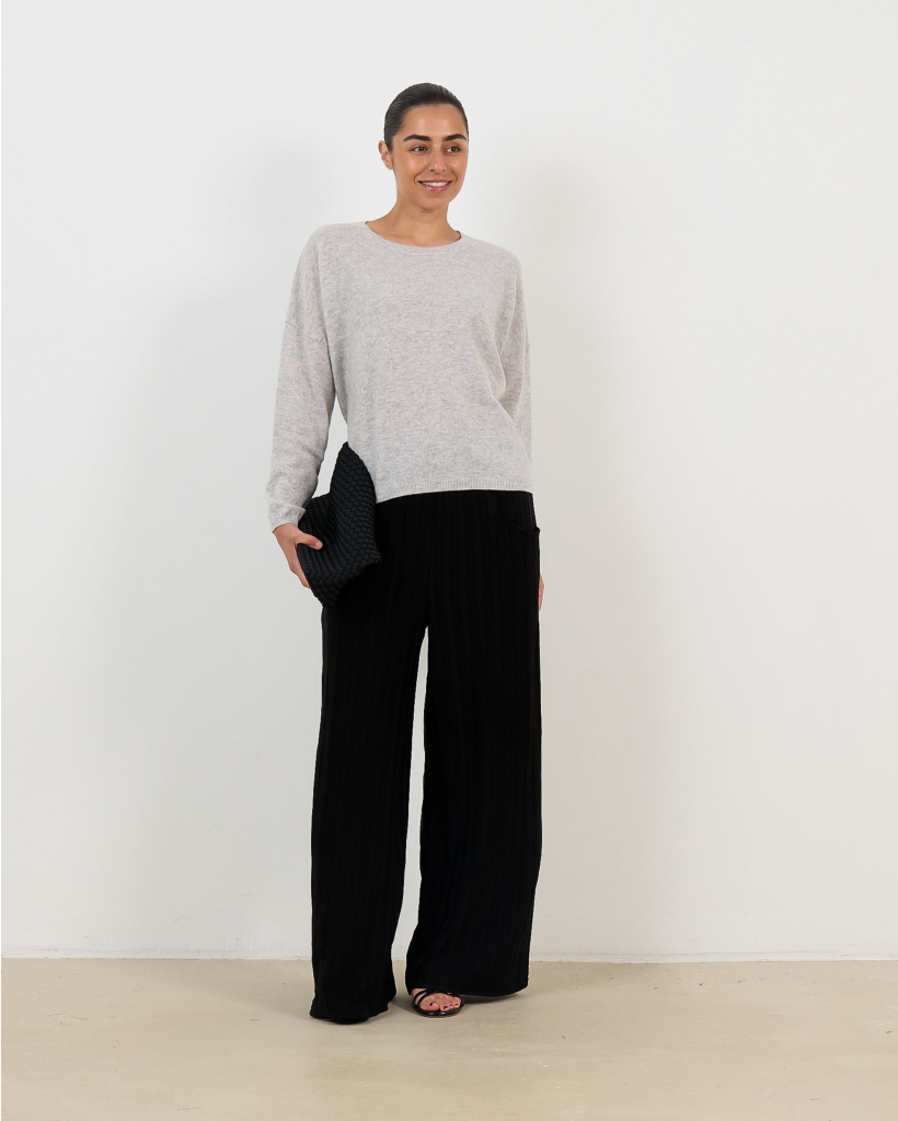 Kaira Cashmere Sweater Light Grey Mélange