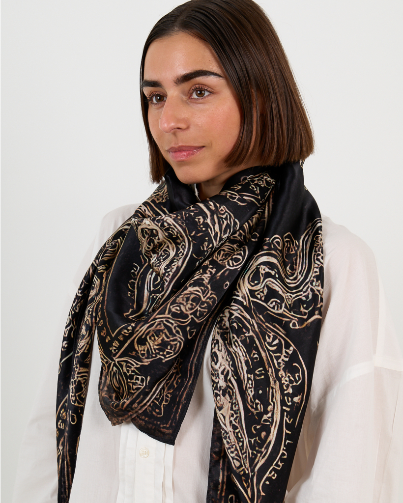 Oversized Bandana Scarf Black