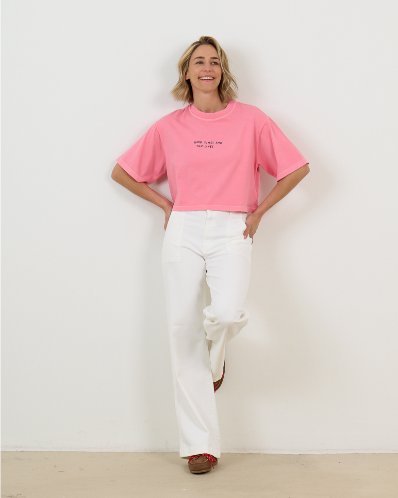 T-shirt Short Sleeve Round Neck Pink