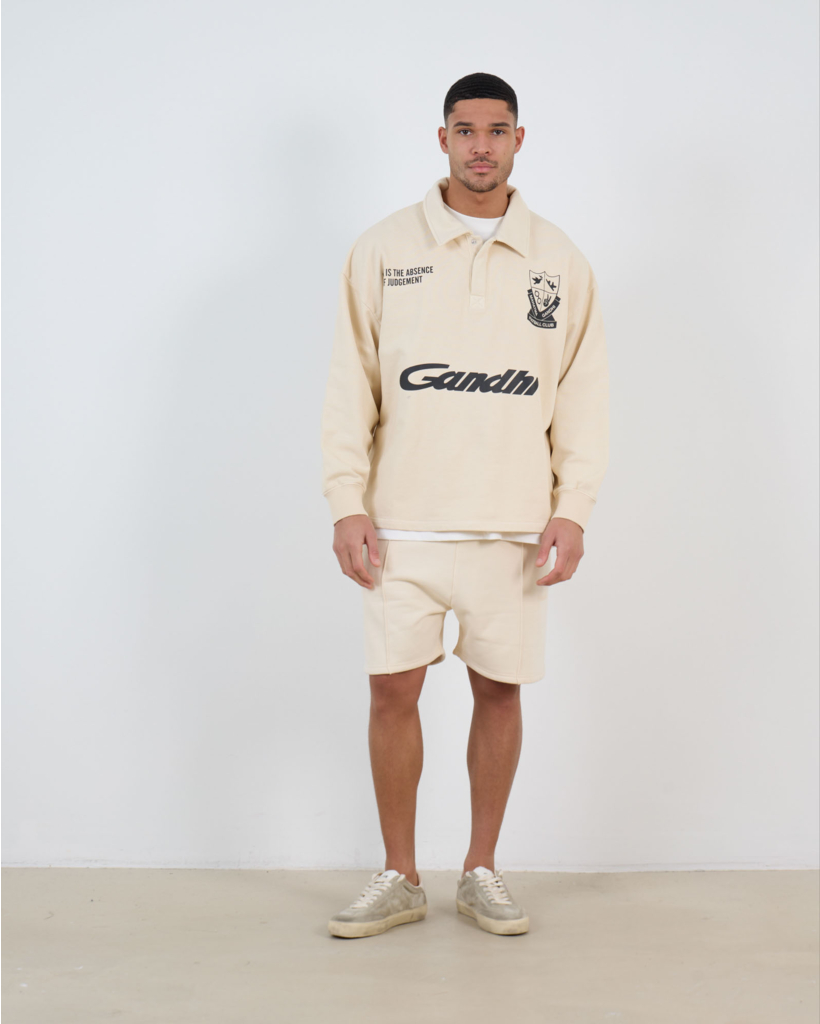 Football Polo Sweater Off-White