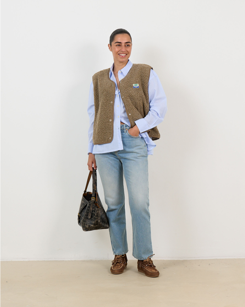 Hoktown Sleeveless Teddy Vest Brown