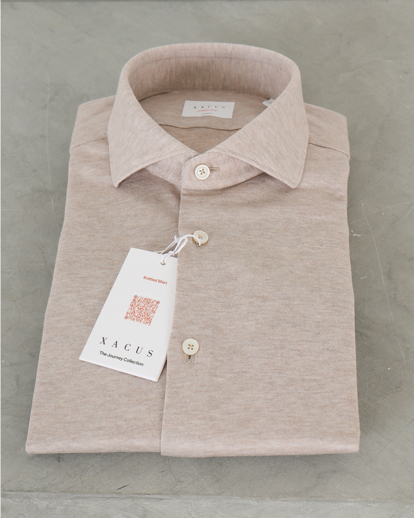 Casual long-sleeve shirt 003 beige