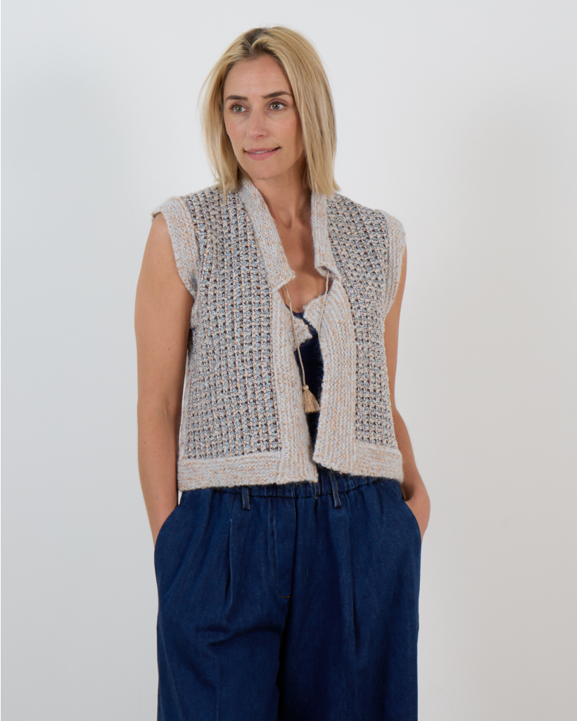 Blue Tweed Waistcoat