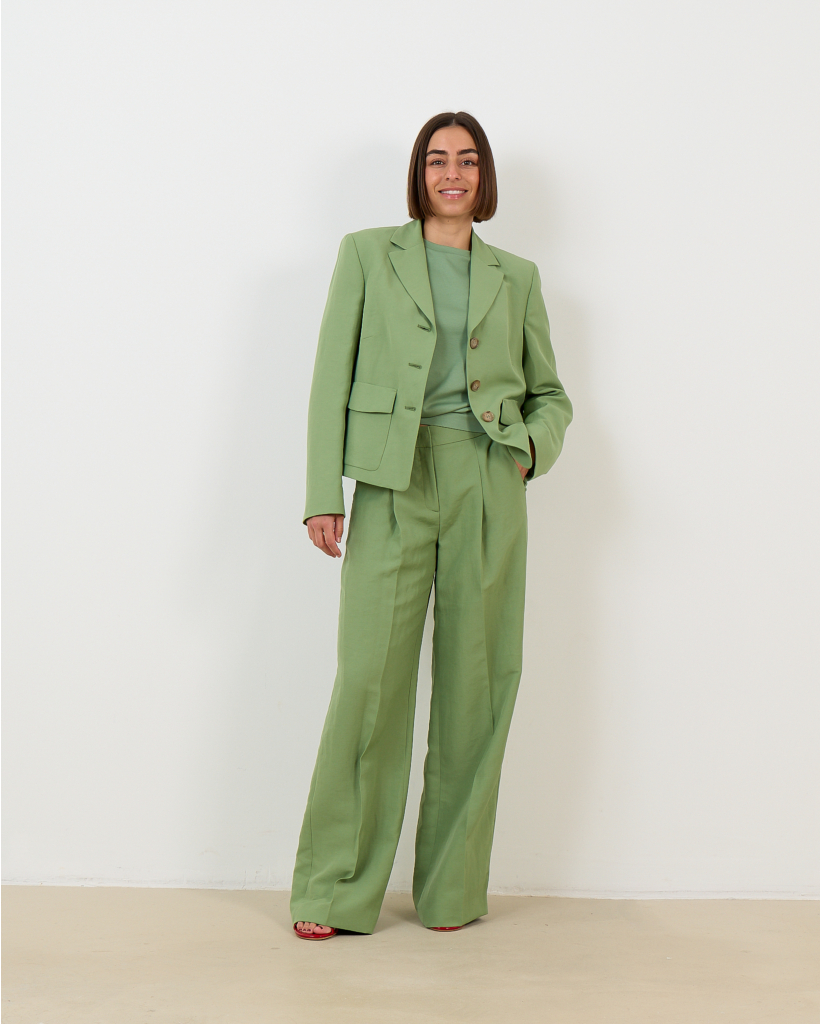Regular Fit Green Trousers