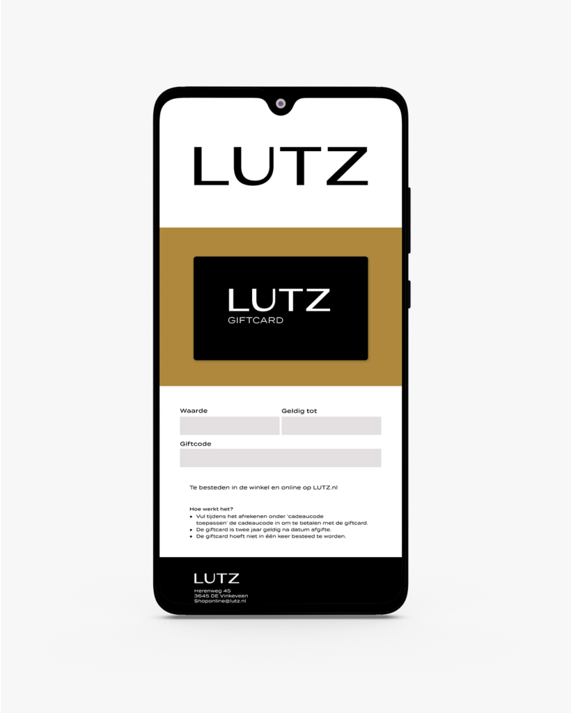 LUTZ Gift Card - Digital