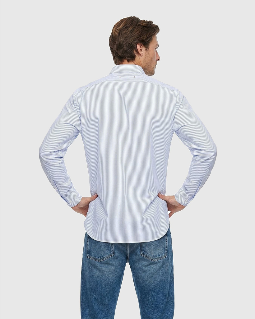 Striped White/Blue Infinity Shirt
