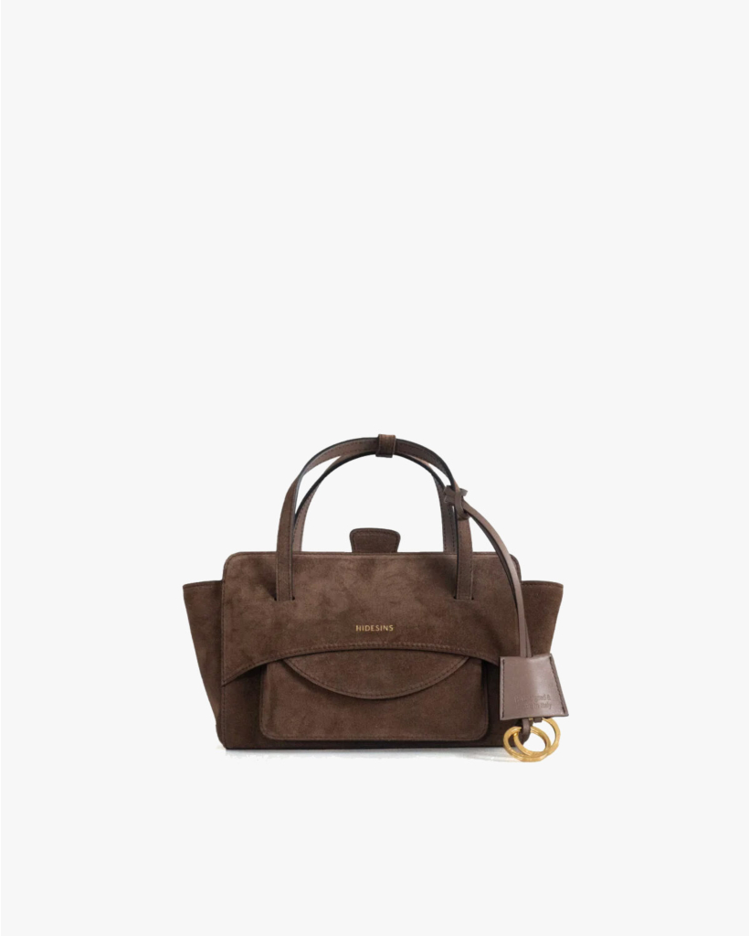 Flap S Suede Bag in Chocolate