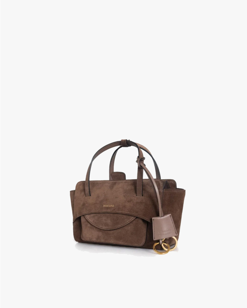 Flap S Suede Bag in Chocolate