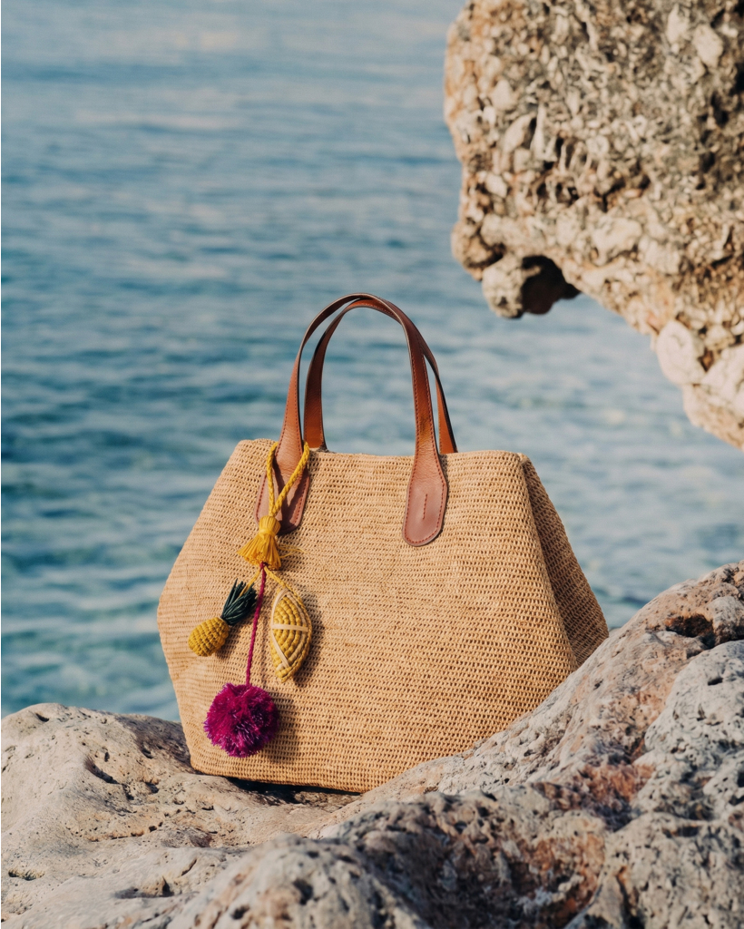 Raffia Pineapple Bag Charm