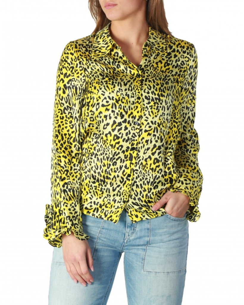 yellow leopard blouse