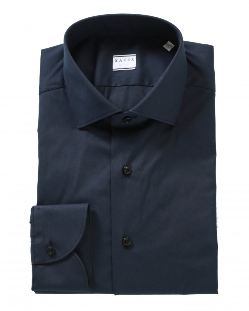 Navy tailored-fit shirt