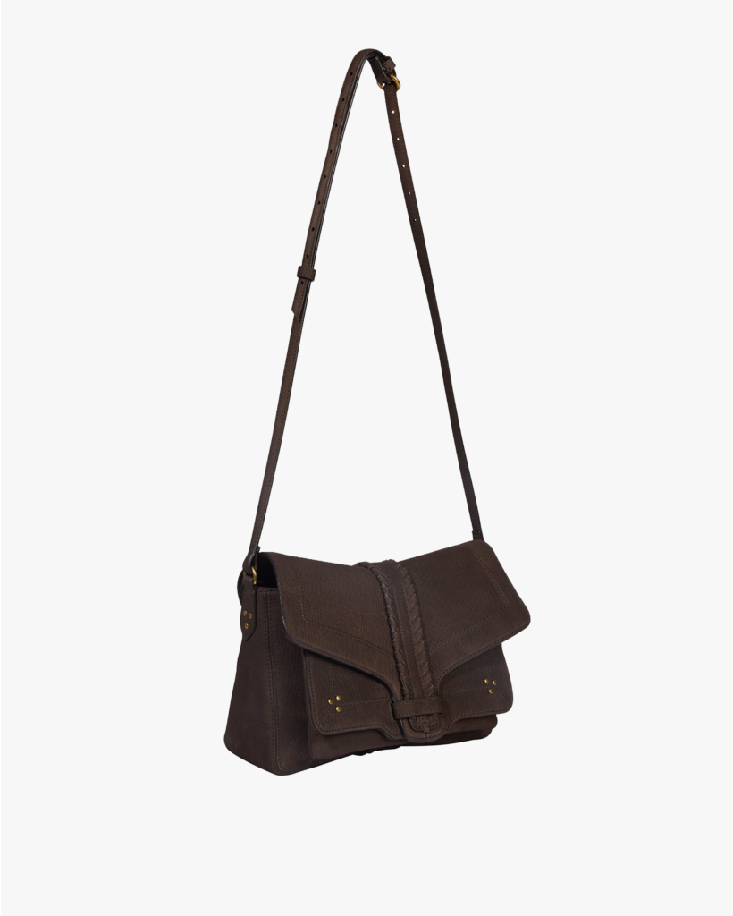 Harry M Croc-embossed Mocha Taurillon