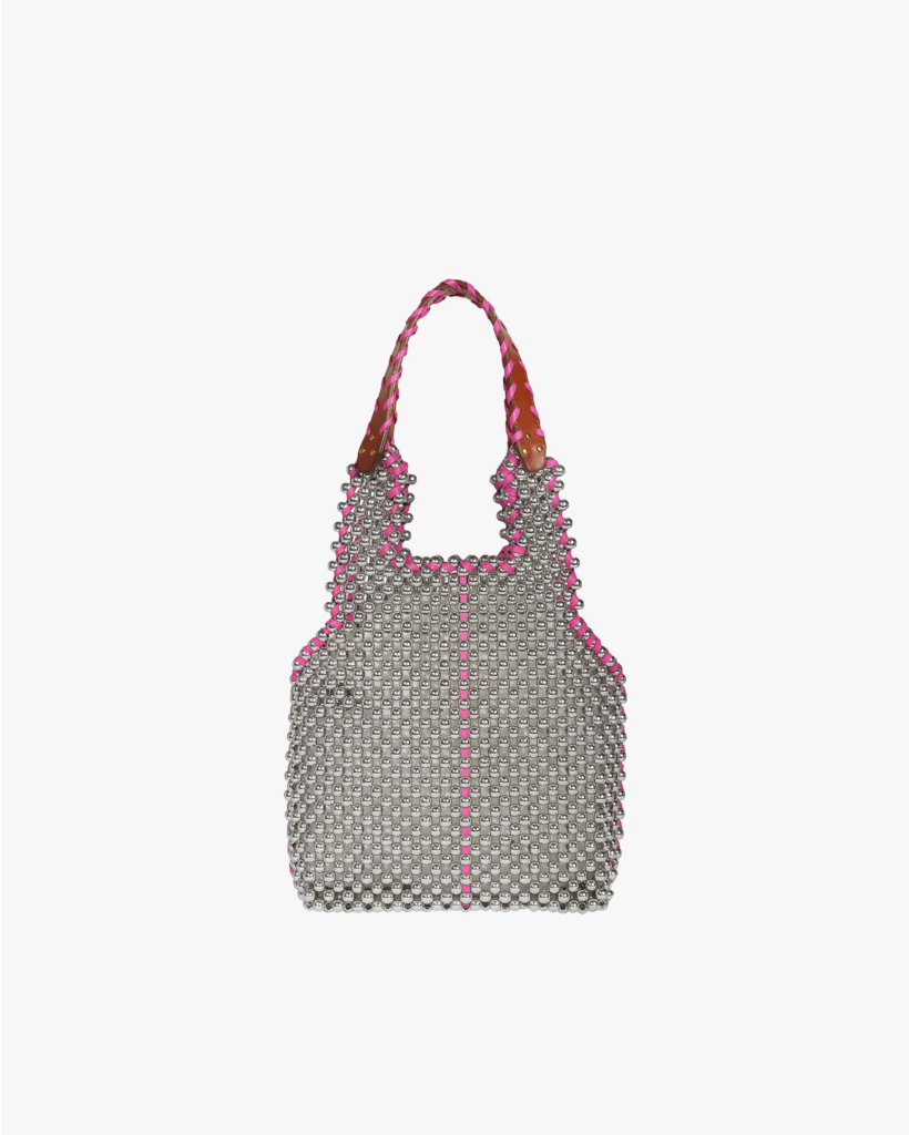 Marcel pink beaded bag