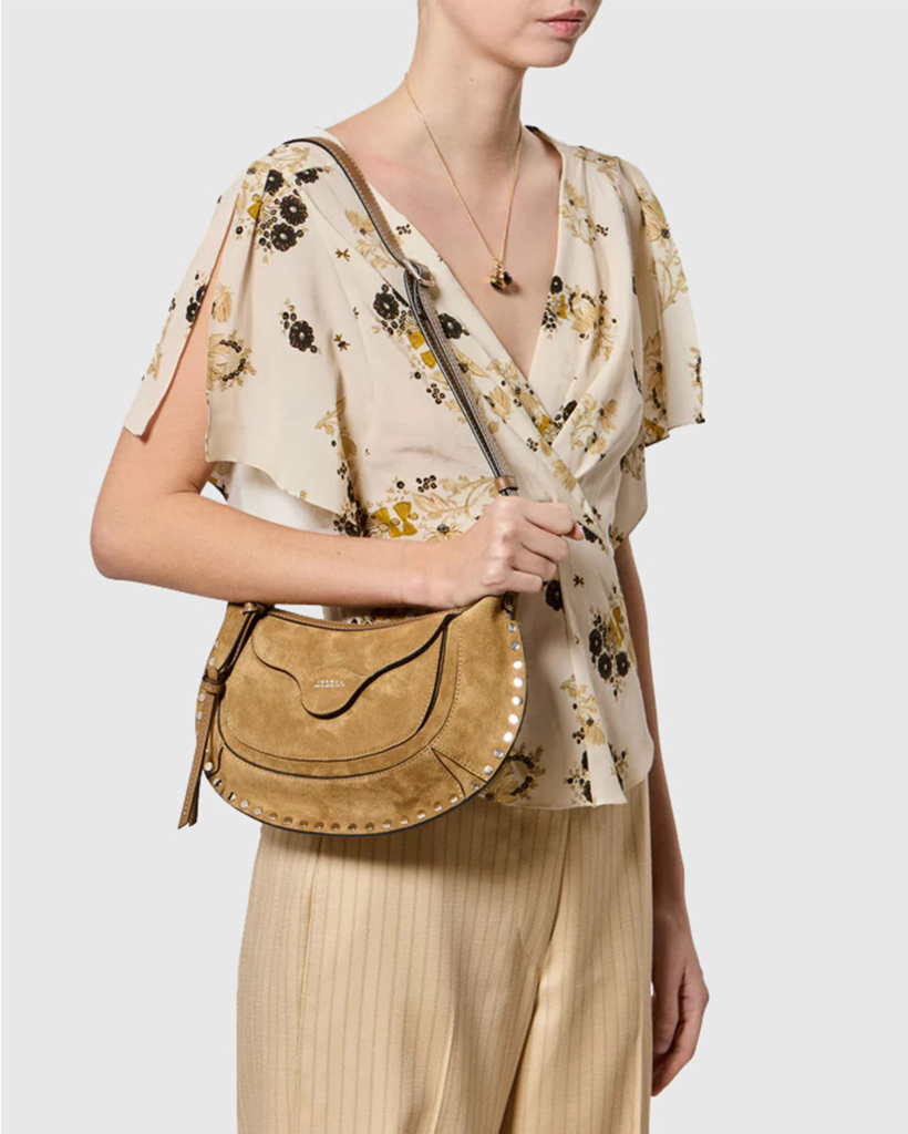 Okan Moon Pocket Shoulder Bag Taupe