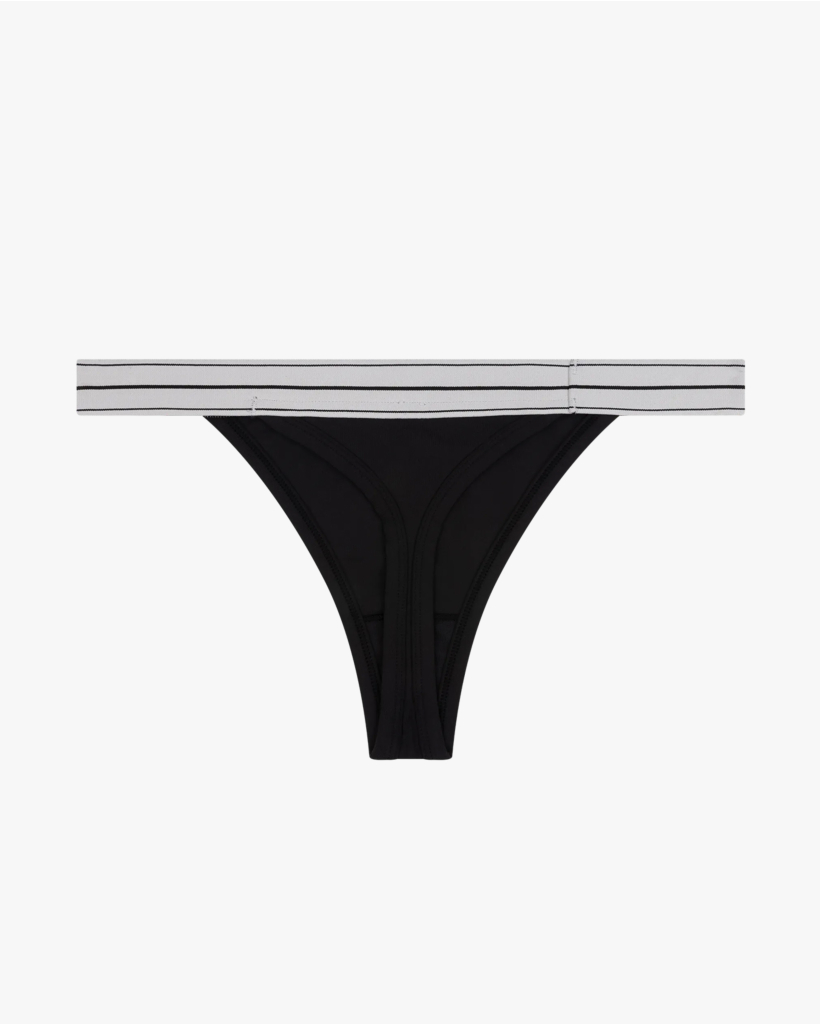 Roomie mid-rise thong in black