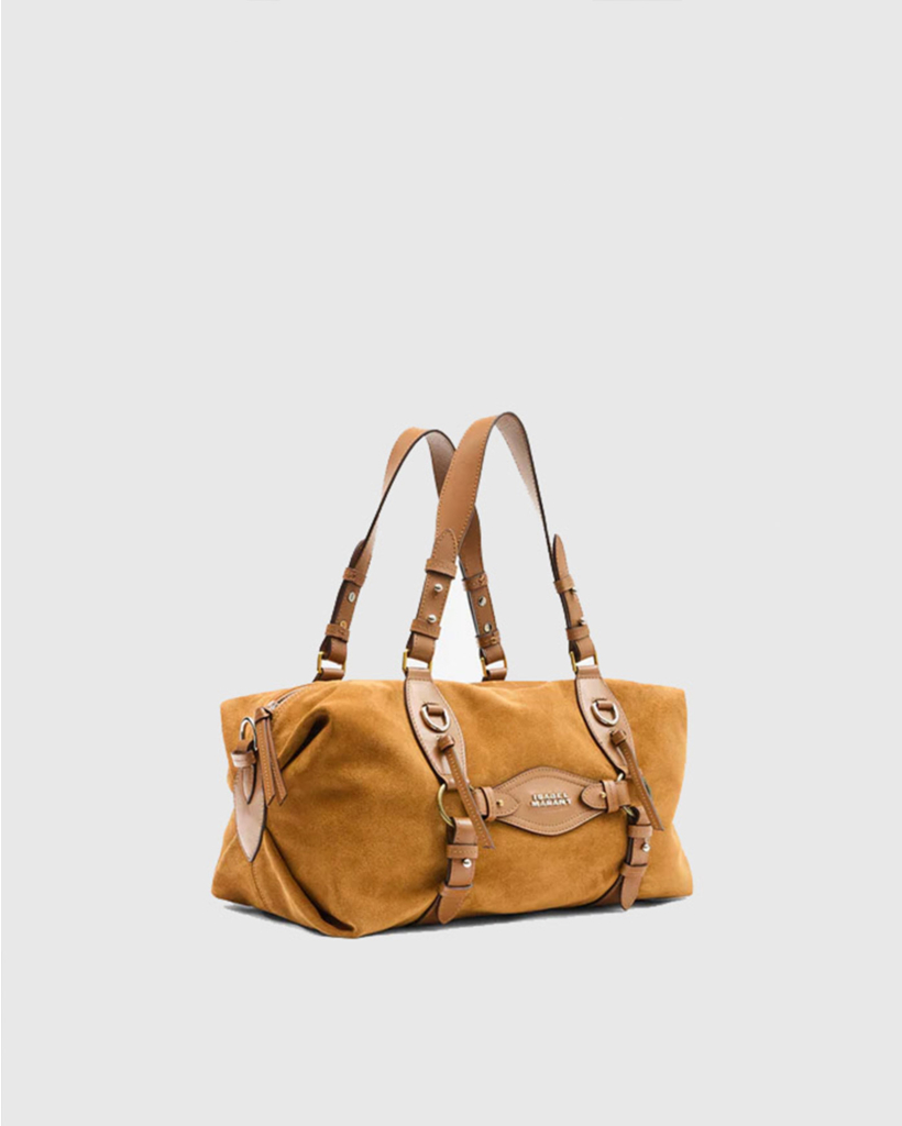 Tilpa Brown Suede Bowling Bag
