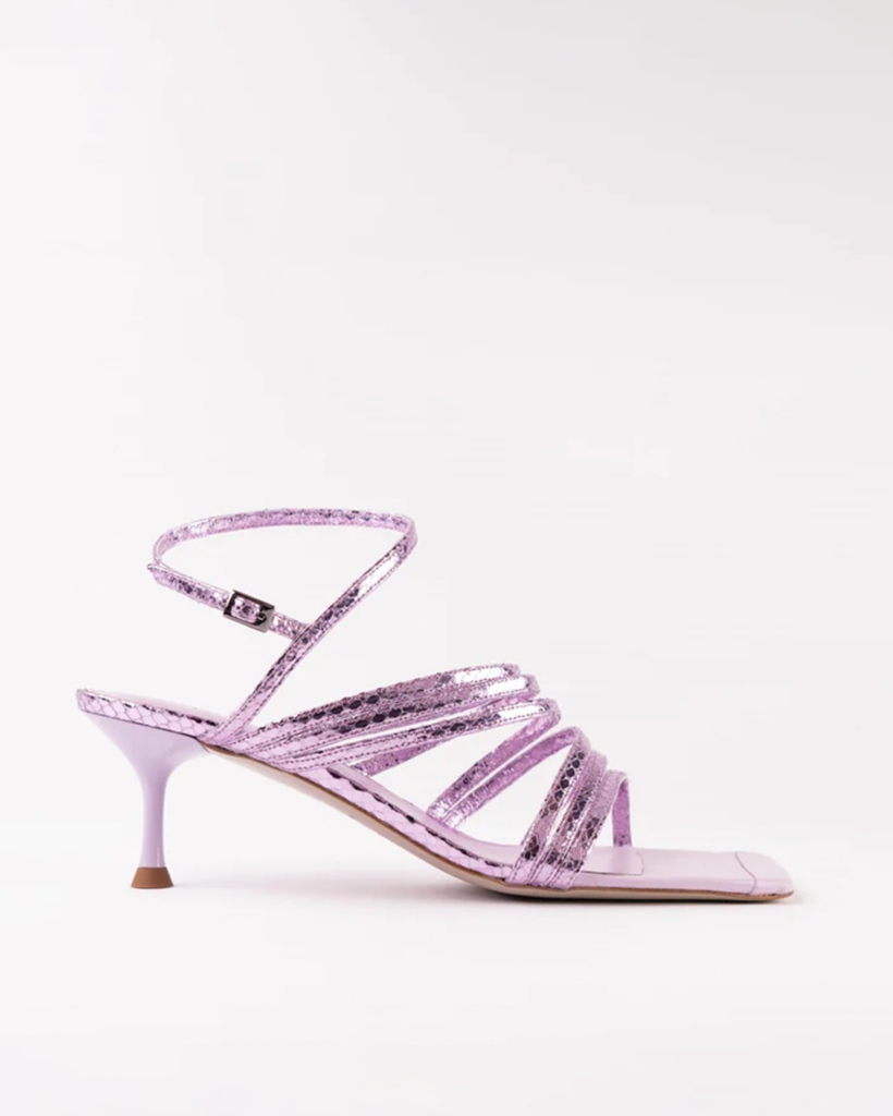 Nika heel metallic lilac