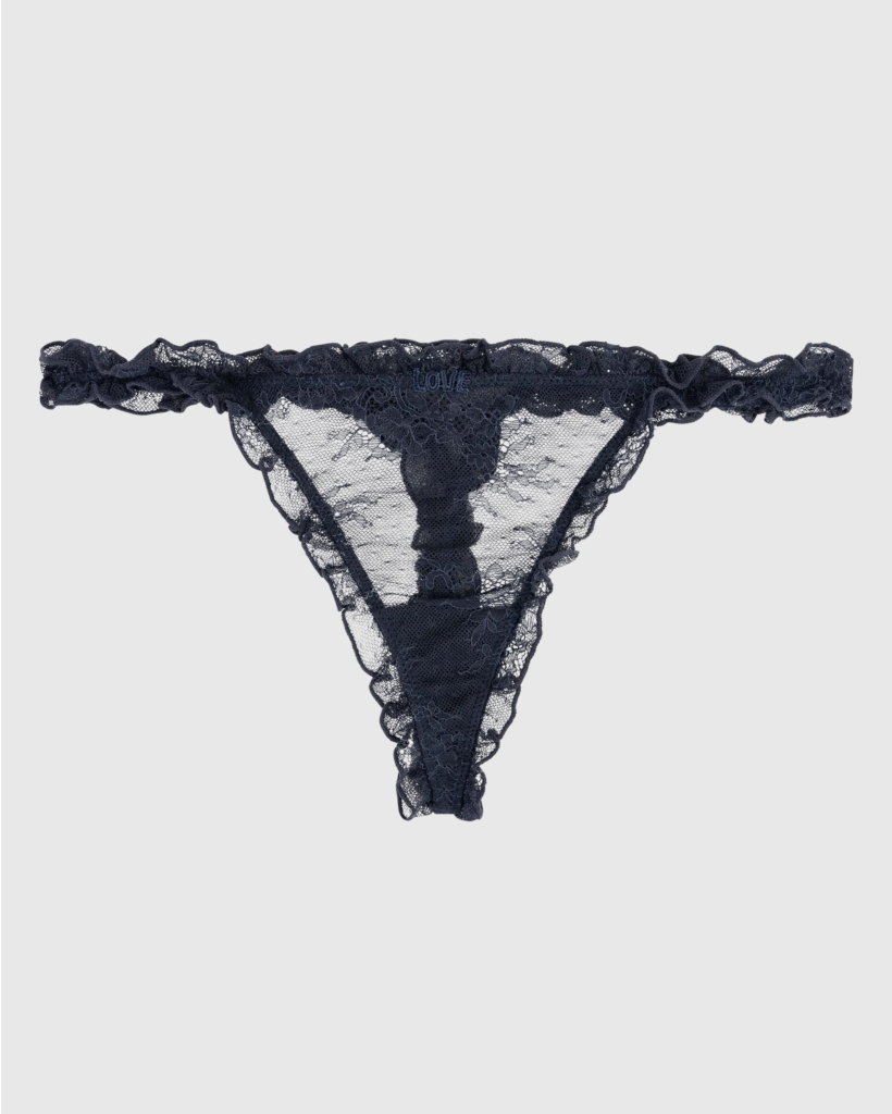 Lana Lace Thong Dark Blue