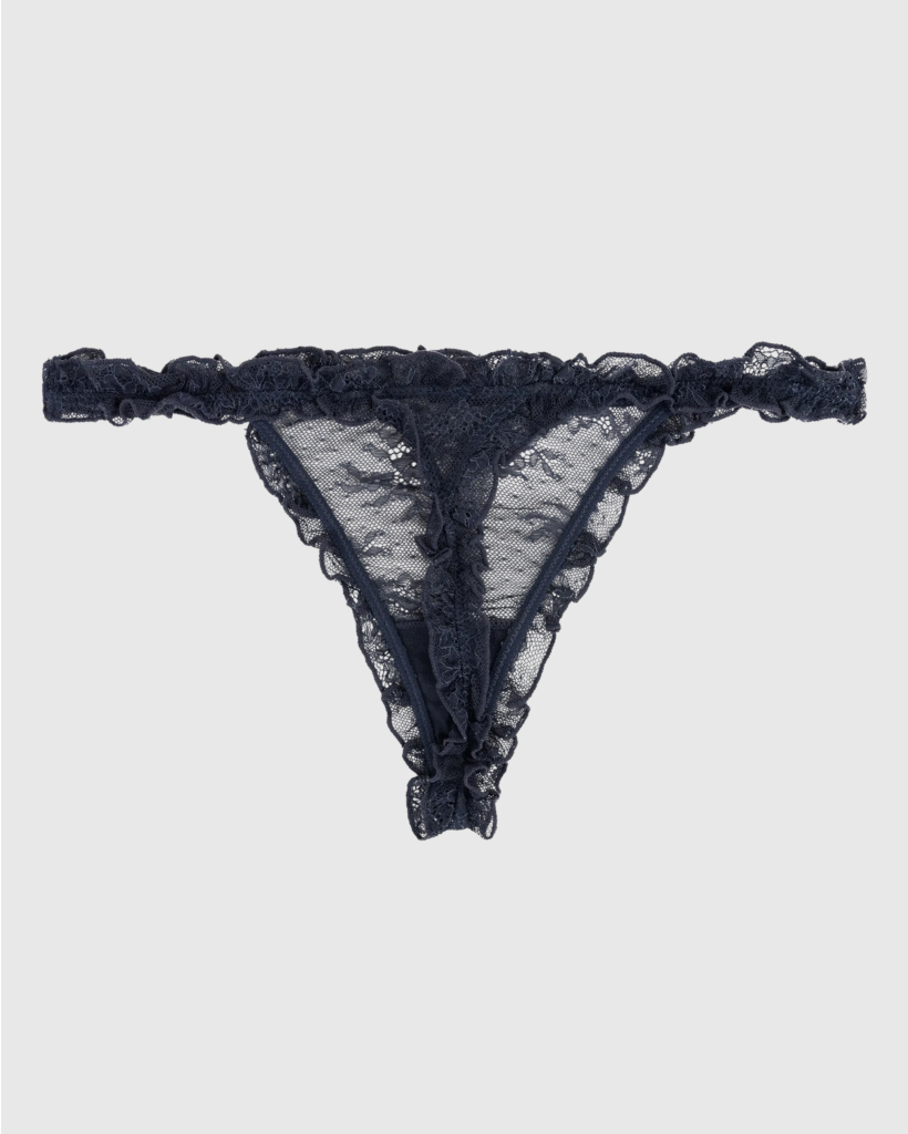 Lana Lace Thong Dark Blue