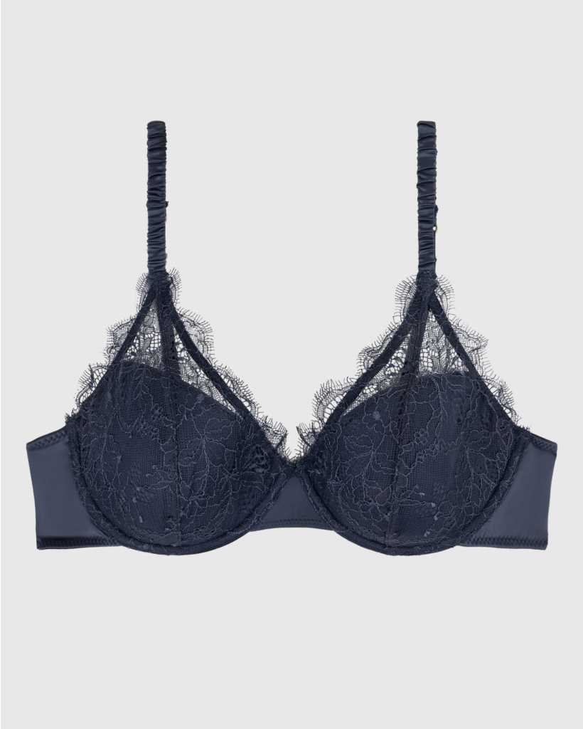 Gwyneth Lace Underwire Bralette Dark Blue