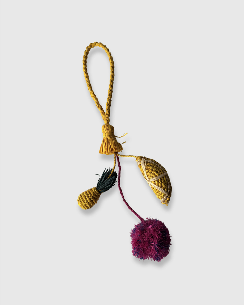 Raffia Pineapple Bag Charm