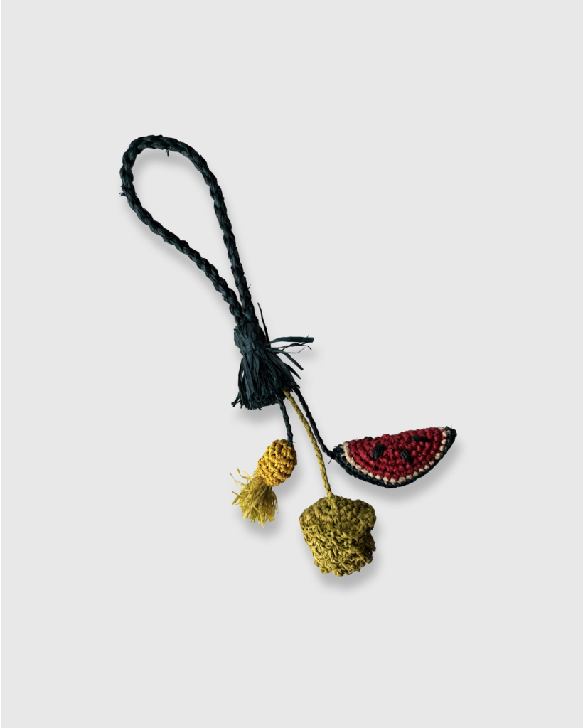Raffia Watermelon Bag Charm