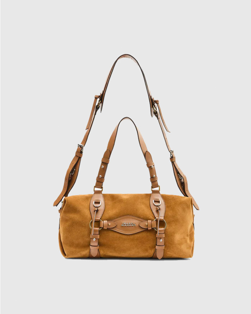 Tilpa Brown Suede Bowling Bag
