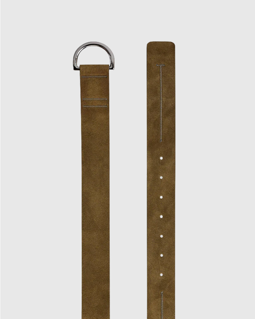 Velour Leren Riem Olio