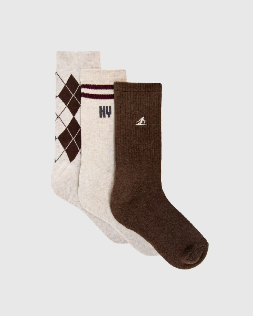 3-Pack Organic Cotton Socks Multicolor