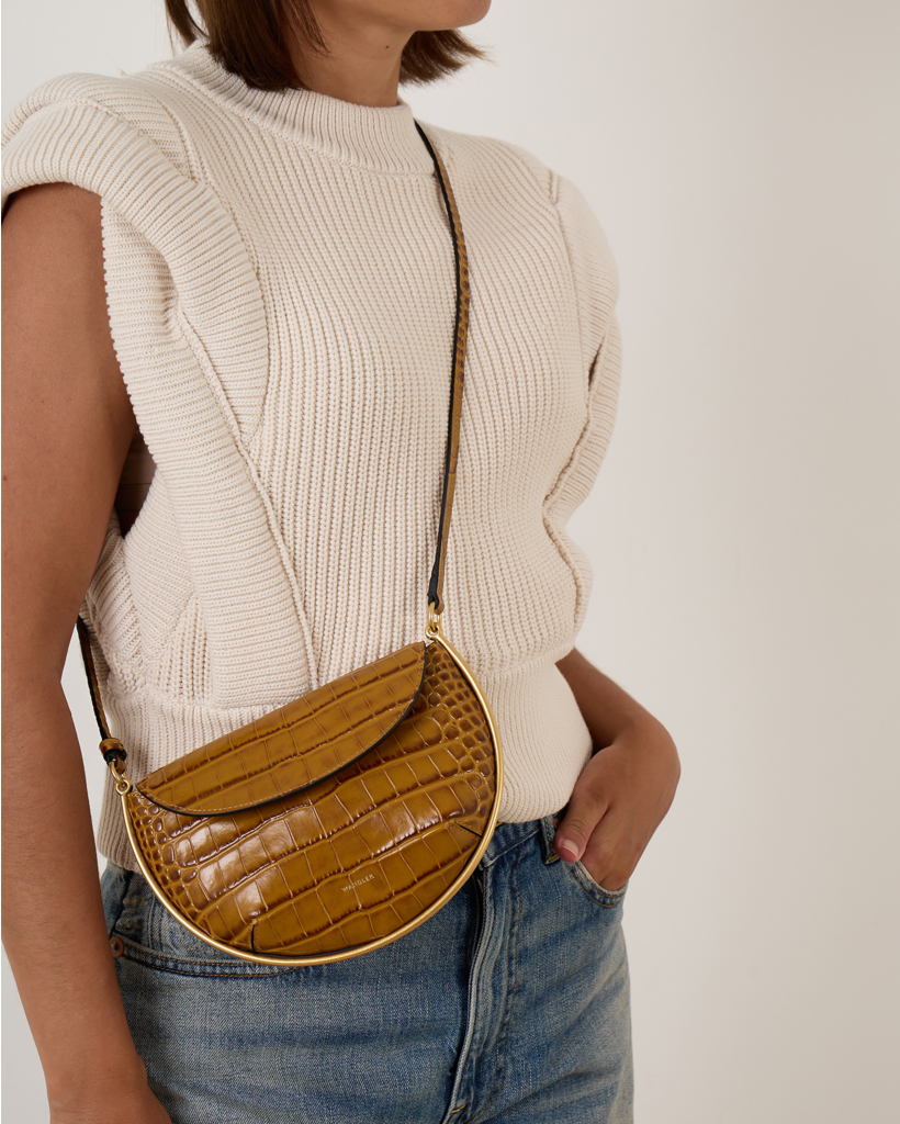 Kate Mini Bag Crossbody Saddle Croco