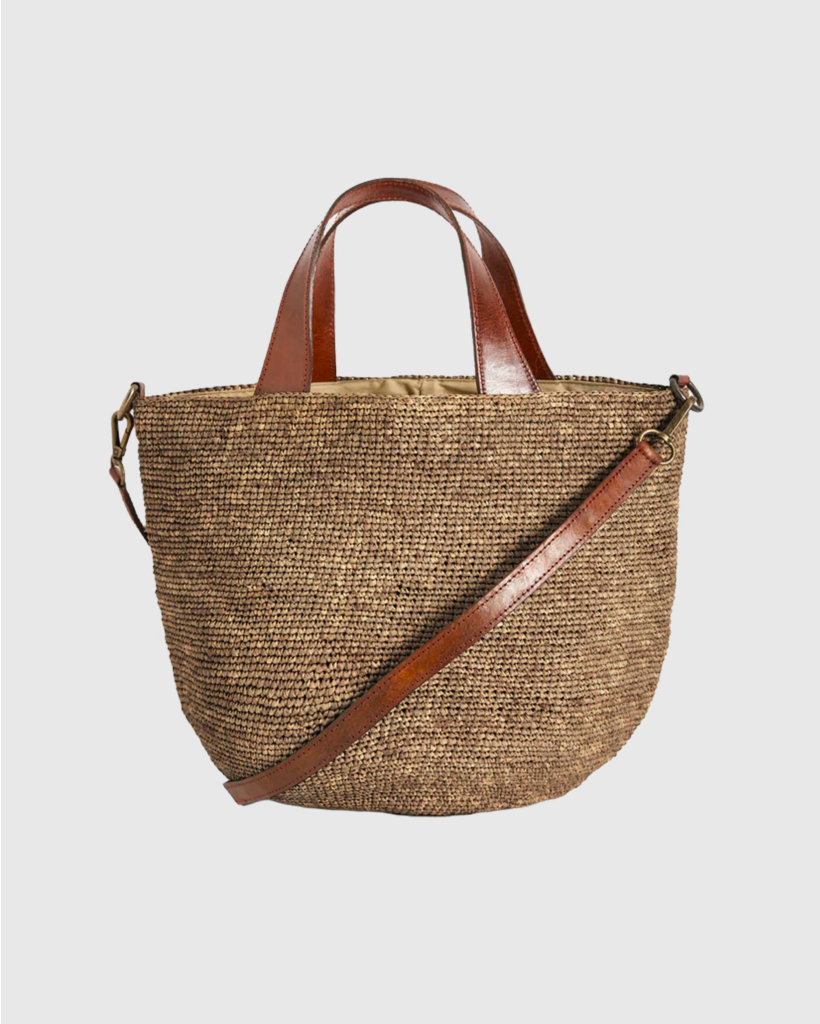 Mirozy Raffia Bag Dark Tea