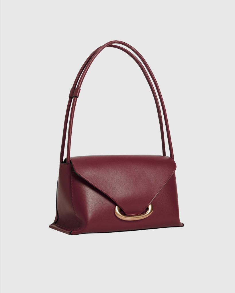 Veneto Shoulder Bag, Burgundy