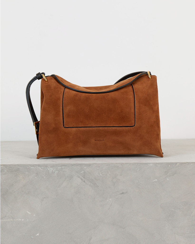 Penelope Slouch Bag in Saddle Suede