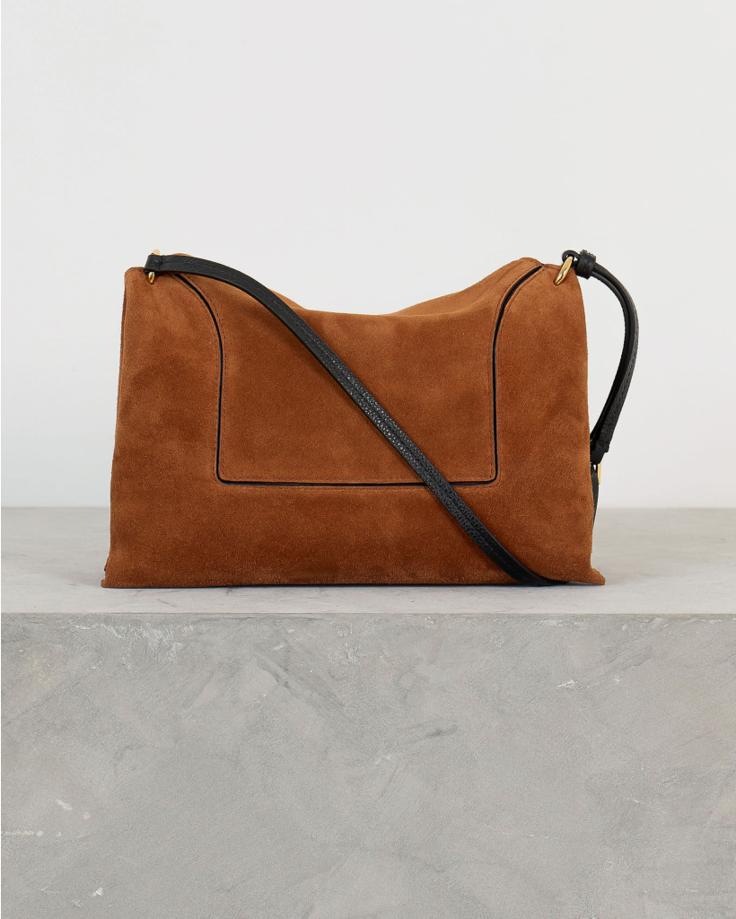 Penelope Slouch Bag in Saddle Suede