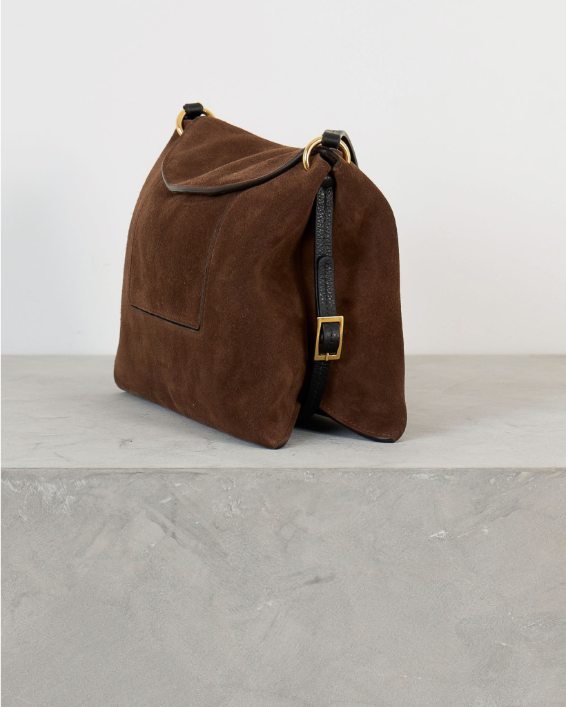 Penelope Slouch Bag Rosewood Suede