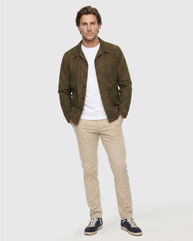 washed brown overshirt