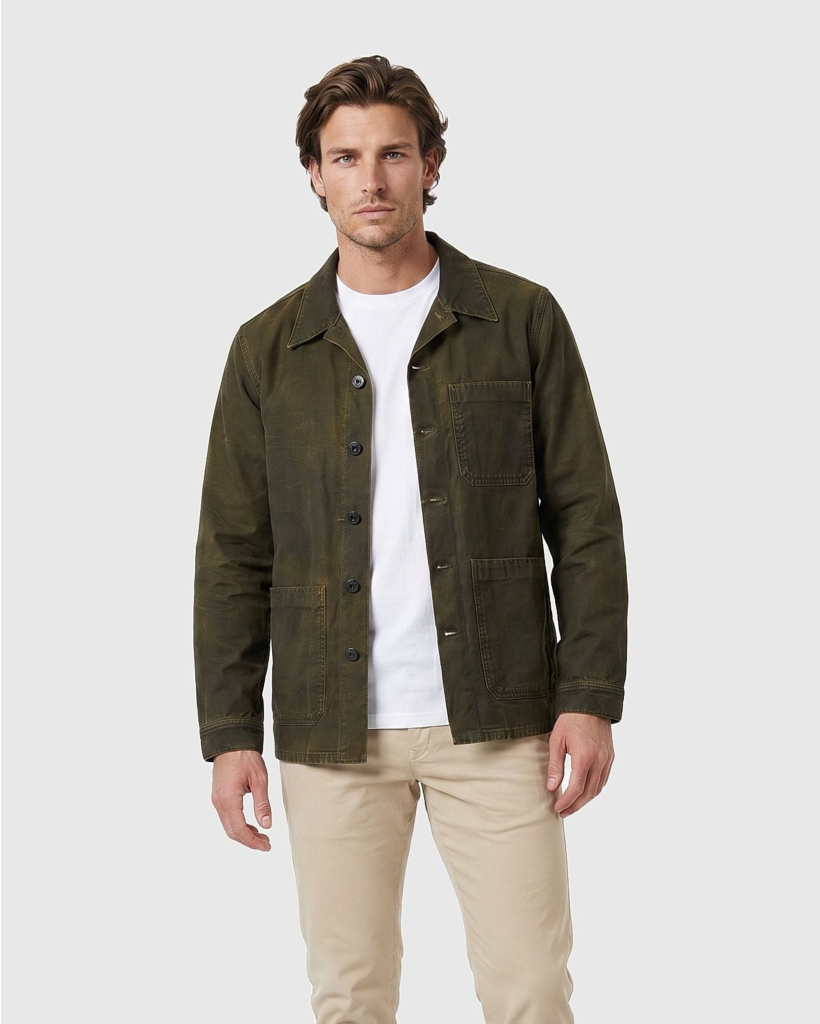 washed brown overshirt