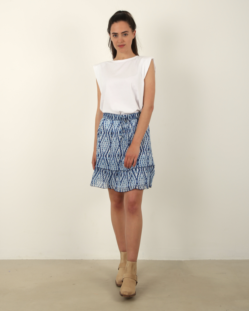 SET Skirt with print blue