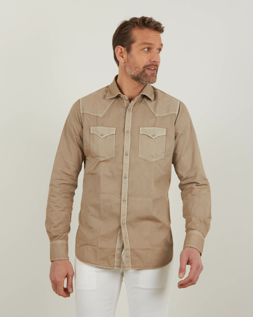 Bolzonella casual shirt Rbady taupe