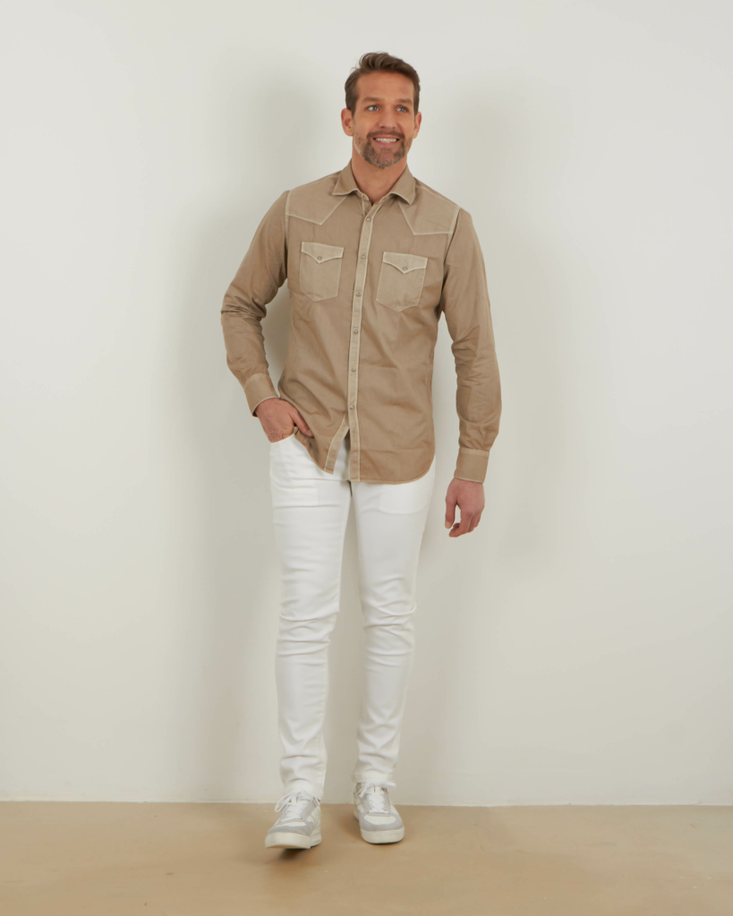 Bolzonella casual shirt Rbady taupe
