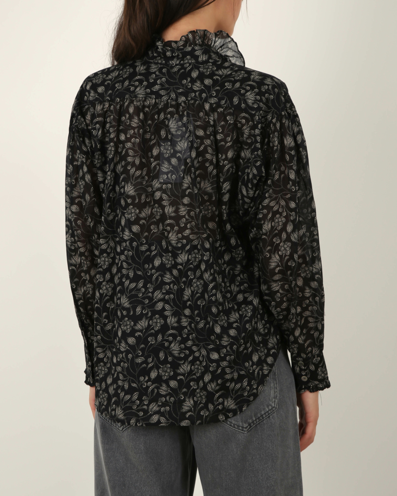 Isabel Marant Pamias blouse black with floral print
