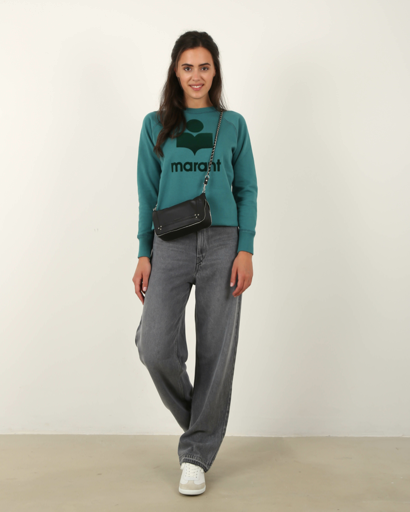 Isabel Marant Milly Sweater mint green with logo print