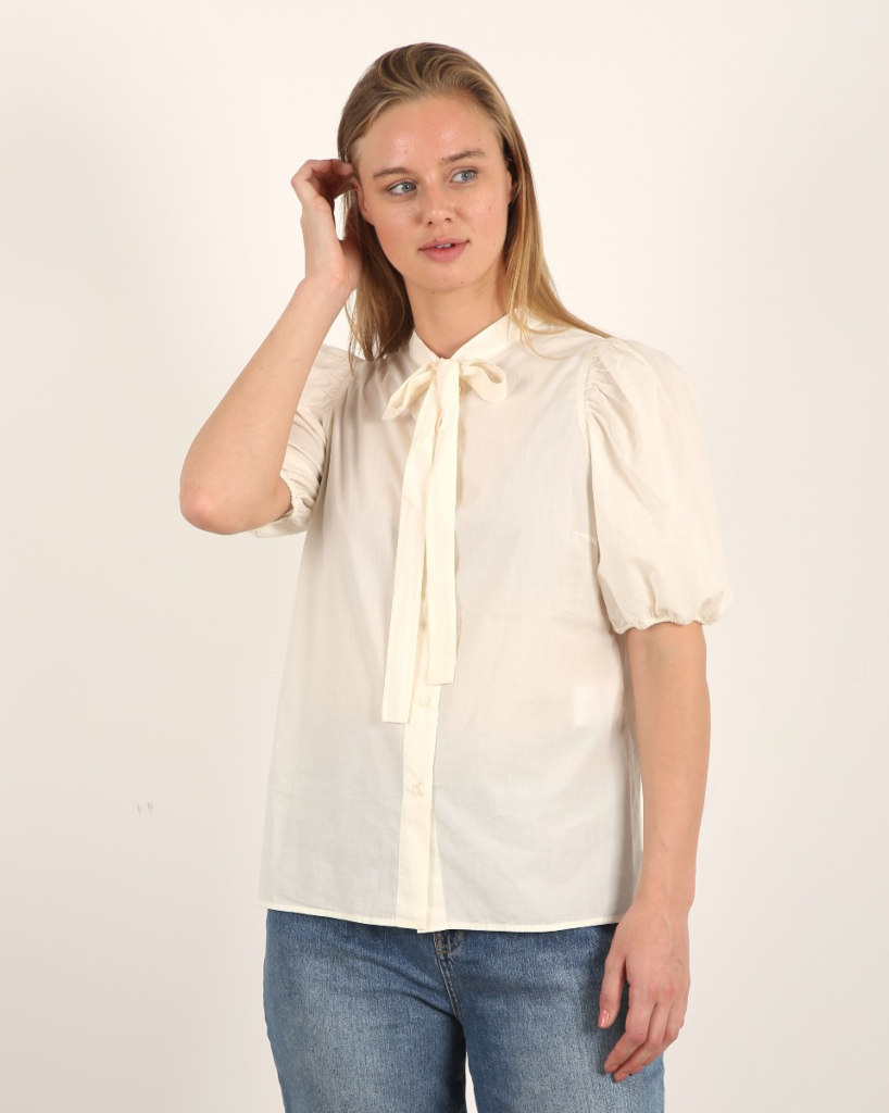 SET Blouse with bow Off white